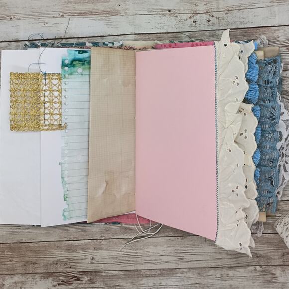 Turquoise Embellished Junk Journal: Flowers, Birds and Butterflies (NLB) - Picture 9 of 16